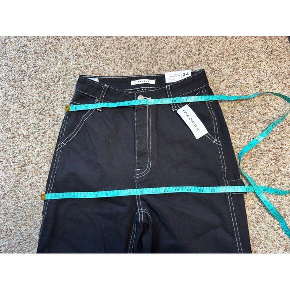 PACSUN 90's Boyfriend Carpenter Jeans/Pants size women's 24; Black; NWT! - Picture 10 of 13